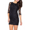 Luxusné čierne čipkované šaty FIGL M076 Luxusné čierne čipkované šaty FIGL M076