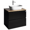 Aqualine Altair - Umývadlová skrinka 68 cm, matná čierna/dub emporio AI670-01 Aqualine Altair - Umývadlová skrinka 68 cm, matná čierna/dub emporio AI670-01