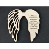 Drevené anjelské krídla s textom 13cm x 13 cm Drevené anjelské krídla s textom 13cm x 13 cm