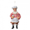 Clayre & Eef Závesná vianočná dekorácia Santa Claus pekár držiaci cupcake - 10*6*17 cm - Clayre & Eef Clayre & Eef Závesná vianočná dekorácia Santa Claus pekár držiaci cupcake - 10*6*17 cm - Clayre & Eef