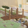 Záhradný mostík s reťazovým zábradlím 150x67x56cm masívny smrek 363358_sk