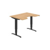 Hobis Pracovný stôl Motion Ergo, ZO, 3S, 120x61-128x90 cm, dub/čierna Hobis Pracovný stôl Motion Ergo, ZO, 3S, 120x61-128x90 cm, dub/čierna