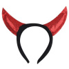 Čelenka s glitry Čertovské rohy červené Čelenka s glitry Čertovské rohy červené