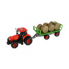 Traktor Zetor s vlekem a balíky, setrvačník, zvukové a světelné efekty, 36 cm Traktor Zetor s vlekem a balíky, setrvačník, zvukové a světelné efekty, 36 cm