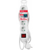Strend Pro Kábel DG-F804BK L-5 m, predlžovací, biely, 4x zásuvka + vypínač Strend Pro Kábel DG-F804BK L-5 m, predlžovací, biely, 4x zásuvka + vypínač