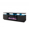 CMM RTV EVA skrinka s elektrickým krbom 180x40x52 cm grafit/lesklý grafit CMM RTV EVA skrinka s elektrickým krbom 180x40x52 cm grafit/lesklý grafit