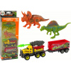 IMPORT LEANTOYS Dinosaury Set Raketové auto s prívesom žlté IMPORT LEANTOYS Dinosaury Set Raketové auto s prívesom žlté