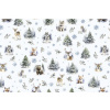 Bavlnená látka PERKÁL - Vianočné roztomilé zvieratká š.147 Bavlnená látka PERKÁL - Vianočné roztomilé zvieratká š.147