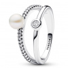 PANDORA prsteň Pavé perla a zirkón 193147C01 PANDORA prsteň Pavé perla a zirkón 193147C01