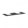 Hansgrohe Xevolos E Doska pod umývadlo, 137x55 cm, 2 výrezy, matná sivá 54207760-HG Hansgrohe Xevolos E Doska pod umývadlo, 137x55 cm, 2 výrezy, matná sivá 54207760-HG