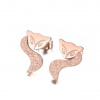 Puzetové náušnice z chirurgickej ocele Liška- Fox - 12*18 mm (medium) Puzetové náušnice z chirurgickej ocele Liška- Fox - 12*18 mm (medium)