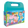 Puzzle v kufríku Peppa Pig Progressive Educa progresívne 6-9-12-16 dielikov Puzzle v kufríku Peppa Pig Progressive Educa progresívne 6-9-12-16 dielikov