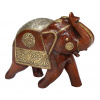 Sanu Babu Drevený slon, zdobený mosadzou, 20cm Sanu Babu Drevený slon, zdobený mosadzou, 20cm