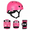 Kask z ochraniaczami NILS Extreme MR290+H230 różowy M Kask z ochraniaczami NILS Extreme MR290+H230 różowy M