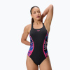 Dámske jednodielne plavky Speedo Hyperboom Splice Muscleback anthracite/margarita pink Dámske jednodielne plavky Speedo Hyperboom Splice Muscleback anthracite/margarita pink