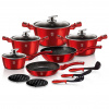Berlingerhaus Sada nádobí s mramorovým povrchem 15 ks Burgundy Metallic Line BH-1226 Berlingerhaus Sada nádobí s mramorovým povrchem 15 ks Burgundy Metallic Line BH-1226