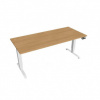 Pracovný stôl Motion, PO, 3S, 180x61 - 128x80 cm, dub/biela Pracovný stôl Motion, PO, 3S, 180x61 - 128x80 cm, dub/biela