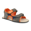 Barefoot dětské sandály Sole Runner - Mimas grey/orange šedé Barefoot dětské sandály Sole Runner - Mimas grey/orange šedé