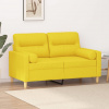 2místná pohovka s polštáři světle žlutá 120 cm textil 3200818 2místná pohovka s polštáři světle žlutá 120 cm textil 3200818