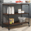 Kuchyňský vozík hnědý dub 102 x 50 x 95 cm kompozitní dřevo Hnědá 842325 Kuchyňský vozík hnědý dub 102 x 50 x 95 cm kompozitní dřevo Hnědá 842325
