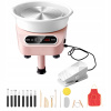 VEVOR Hrnčiarsky kruh 25CM 350W s pedálom a dotykovým LCD displejom, ružový VEVOR Hrnčiarsky kruh 25CM 350W s pedálom a dotykovým LCD displejom, ružový