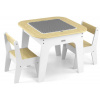 MYLLY MALLY 6090 Súprava nábytku Olaf Blocks - Stôl a dve stoličky Biela MYLLY MALLY 6090 Súprava nábytku Olaf Blocks - Stôl a dve stoličky Biela