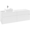 VILLEROY & BOCH Collaro závesná skrinka pod umývadlo na dosku (umývadlo vľavo), 4 zásuvky, 1600 x 500 x 548 mm, White Matt, C05000MS VILLEROY & BOCH Collaro závesná skrinka pod umývadlo na dosku (umývadlo vľavo), 4 zásuvky, 1600 x 500 x 548 mm, White Matt, C05000MS