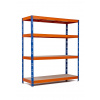 Profesionálny policový regál Trestles RR1 2000x2200x700, nosnosť 2000 kg, 4 police, oranžovo-modrý Profesionálny policový regál Trestles RR1 2000x2200x700, nosnosť 2000 kg, 4 police, oranžovo-modrý
