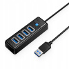 Hub Orico PW4U-U3 USB-A / 4x USB-A 3.0 - čierny Hub Orico PW4U-U3 USB-A / 4x USB-A 3.0 - čierny