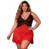 Čipkovaná košieľka Inferna Black-Red, 3XL-4XL Čipkovaná košieľka Inferna Black-Red, 3XL-4XL