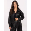 Čierna dámska koženková bombera IT-KR-FL9707.34-black ONE SIZE Čierna dámska koženková bombera IT-KR-FL9707.34-black ONE SIZE