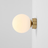 Aldex BALL BRASS | Nástenná lampa v brúsenej mosadznej povrchovej úprave Veľkosť: S Aldex BALL BRASS | Nástenná lampa v brúsenej mosadznej povrchovej úprave Veľkosť: S