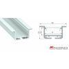 ALU PROFIL TYP inSILEDA ZAPUSTENÝ PRE 2 x 12MM LED (BIELY LAKOVANÝ) ALU PROFIL TYP inSILEDA ZAPUSTENÝ PRE 2 x 12MM LED (BIELY LAKOVANÝ)