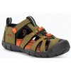 KEEN Detské sandále SEACAMP II CNX YOUTH dark olive/gold flame - zelené Veľkosť EU: 39 KEEN Detské sandále SEACAMP II CNX YOUTH dark olive/gold flame - zelené Veľkosť EU: 39