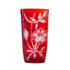 Bohemia Crystal Brúsená váza Rose 255 mm červená Bohemia Crystal Brúsená váza Rose 255 mm červená