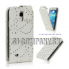 Kožený obal Samsung Galaxy S IV Mini – Diamond Flip – biela Kožený obal Samsung Galaxy S IV Mini – Diamond Flip – biela