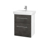 Dreja Umývadlová skrinka GO SZZ2 50 - N01 Biela lesk / Úchytka T02 / D16 Tmavý betón Dreja Umývadlová skrinka GO SZZ2 50 - N01 Biela lesk / Úchytka T02 / D16 Tmavý betón