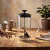French press / Sklenený tlakový kávovar s meracou nádobkou LEONARDO CAFFE PER ME 1 l French press / Sklenený tlakový kávovar s meracou nádobkou LEONARDO CAFFE PER ME 1 l