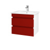 Dreja Umývadlová skrinka MAJESTY SZZ2 60 - L01 Biela vysoký lesk / M07 Červená mat Dreja Umývadlová skrinka MAJESTY SZZ2 60 - L01 Biela vysoký lesk / M07 Červená mat