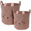 H&S Decoration Úložný kôš Cat, sada 2ks, 25x25 cm + 30x30 cm, ružová H&S Decoration Úložný kôš Cat, sada 2ks, 25x25 cm + 30x30 cm, ružová