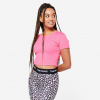 DOMYOS Dámsky crop top ružový XS DOMYOS Dámsky crop top ružový XS