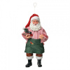 Clayre & Eef Závesná vianočná dekorácia Santa Claus držiaca mašinku - 9*6*17 cm - Clayre & Eef Clayre & Eef Závesná vianočná dekorácia Santa Claus držiaca mašinku - 9*6*17 cm - Clayre & Eef