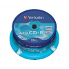 Médium Verbatim CD-R 700MB 80min 52x Crystal 25-cake Médium Verbatim CD-R 700MB 80min 52x Crystal 25-cake