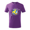 Volejbal lopta v triku - Tričko detské bavlnené - 146 cm/10 rokov ( Fialová ) Volejbal lopta v triku - Tričko detské bavlnené - 146 cm/10 rokov ( Fialová )