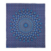 Sanu Babu Prikrývka na posteľ, pestrofarebná pávie mandala, 230x202cm, modro-tyrkysová Sanu Babu Prikrývka na posteľ, pestrofarebná pávie mandala, 230x202cm, modro-tyrkysová