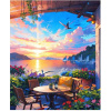 Norimpex diamantové maľovanie posedenie pri jazere 30 x 40cm Norimpex diamantové maľovanie posedenie pri jazere 30 x 40cm