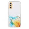 Gumený kryt Hollow Marble na Galaxy A55 5G - Žltá Gumený kryt Hollow Marble na Galaxy A55 5G - Žltá