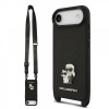 Zadný kryt Karl Lagerfeld Saffiano Crossbody Popruh Metal Karl and Choupette pre iPhone 17 Air Black Zadný kryt Karl Lagerfeld Saffiano Crossbody Popruh Metal Karl and Choupette pre iPhone 17 Air Black