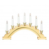 Vianočný drevený svietnik v tvare oblúka, prírodný, 7 sviečok, teplá biela Vianočný drevený svietnik v tvare oblúka, prírodný, 7 sviečok, teplá biela