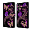 Peňaženkové 3D puzdro Crystal na Samsung Galaxy S23 FE - Purple Flower Butterfly Peňaženkové 3D puzdro Crystal na Samsung Galaxy S23 FE - Purple Flower Butterfly